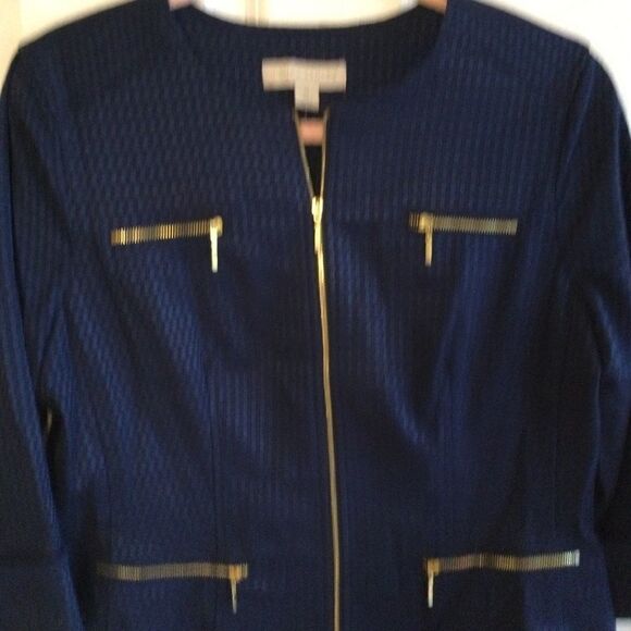 Laura Ashley Women’s Size M Navy Blazer - Picture 3 of 9